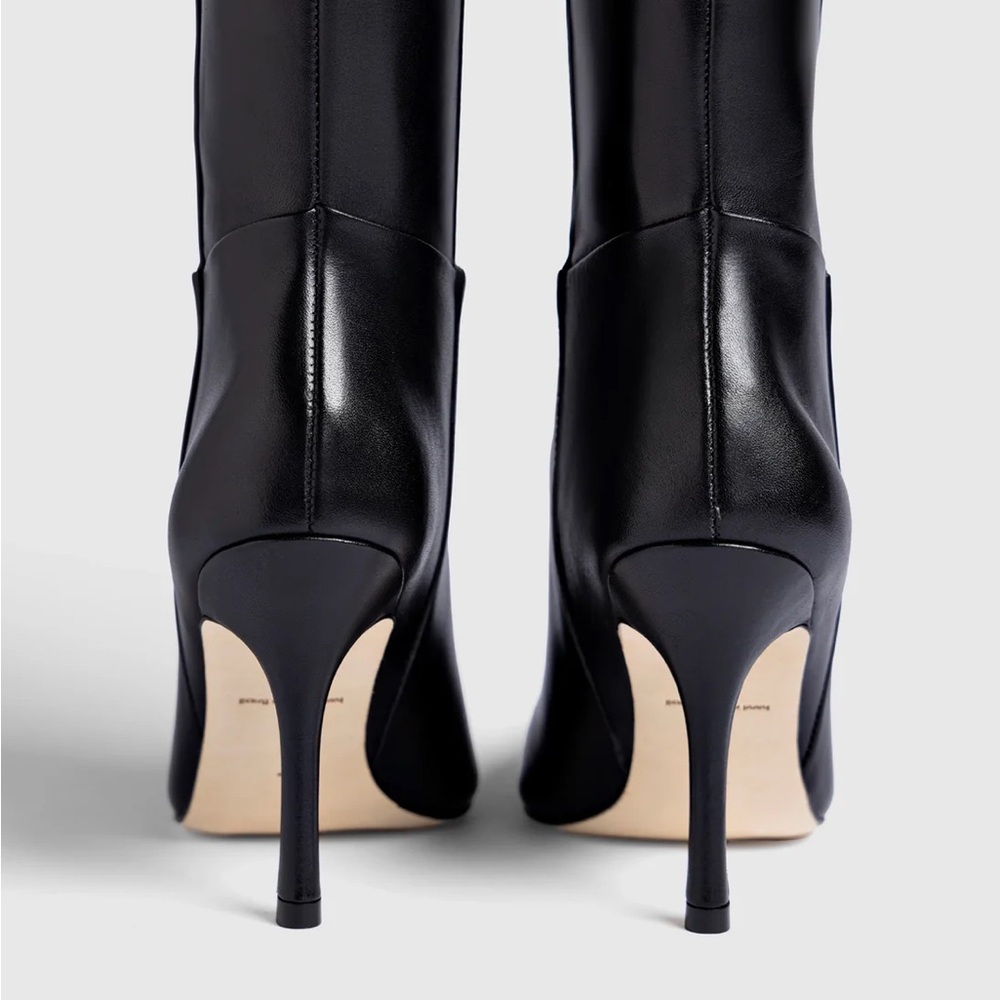 Larroude Carine Boot In Black Leather NWT - Picture 6 of 16